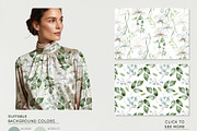 White flowers greenery watercolor, an Illustration by Kate Lanbina (Thumbnail 13 of 16)