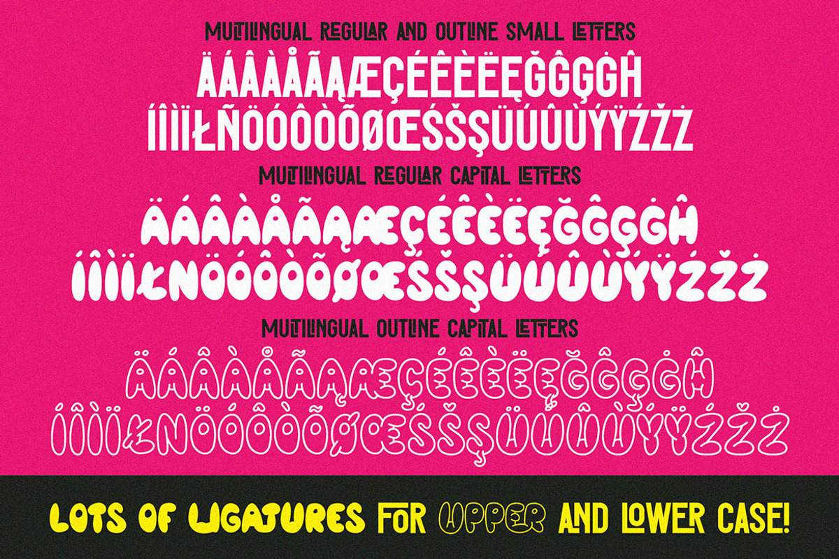Teenage Luck - Experimental Font, a Sans Serif Font by JumboDesign (Photo 5 of 6)