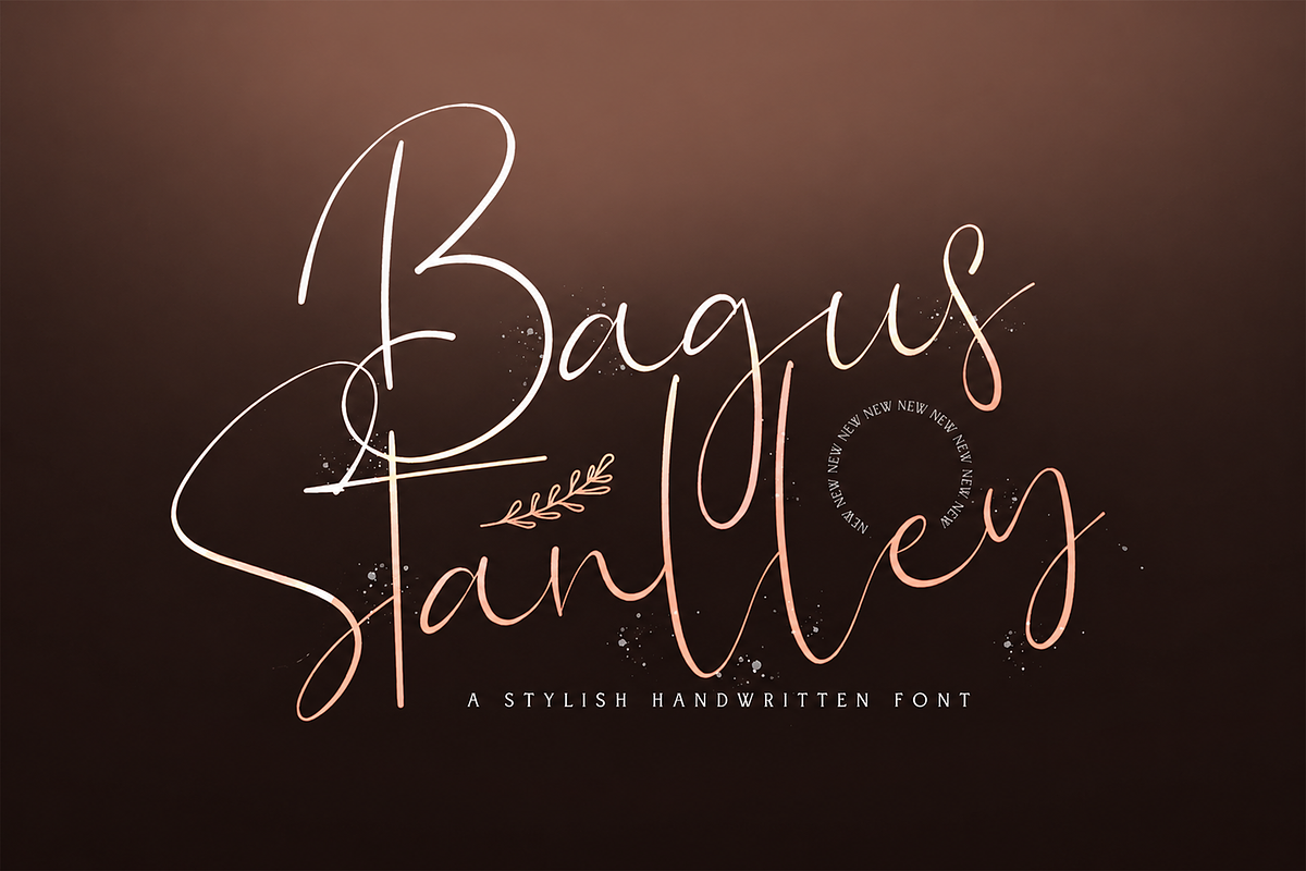 Bagus Stanlley - Stylish Script Font, a Script Font by StringLabs (Photo 1 of 11)