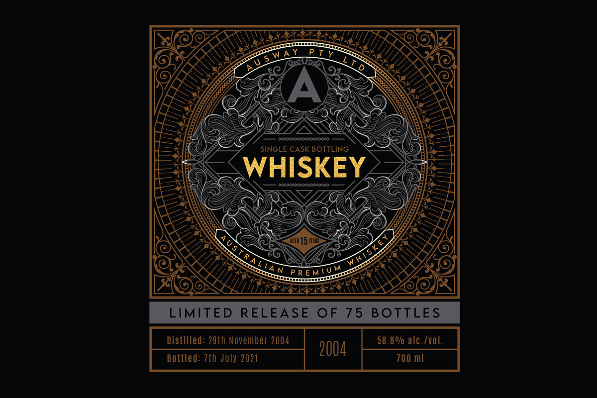 Vintage Whiskey Label Logo, a Branding & Logo Template by Shwet Art (Photo 2 of 4)