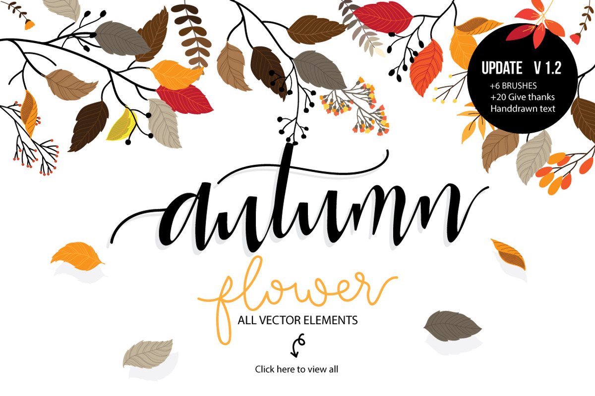 Fall / Autumn Vector II UPDATE V1.2, a Decorative Illustration by MooBeer (Photo 1 of 6)