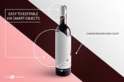 Wine Bottle Mockup Set, a Product Mockup by Free-PSD-Templates (Thumbnail 4 of 6)