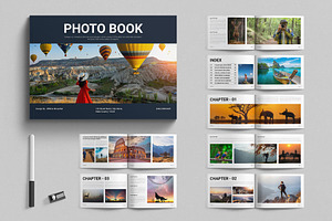 Photo Album Book Template Landscape, a Brochure Template by E-Type