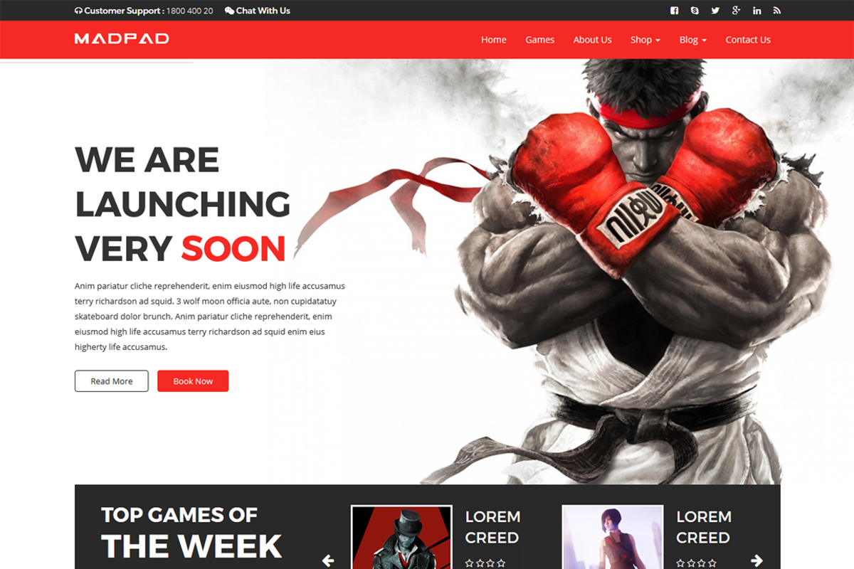 Madpad - A Bold Gaming Template, a Bootstrap Template by Digital_Sparrow (Photo 2 of 2)