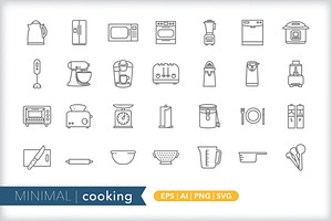 Minimal Cooking Icons