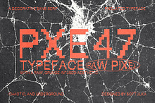 PXE47 Pixelated Typeface