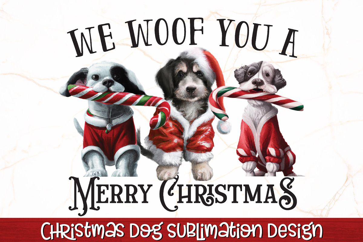 Christmas Dog Sublimation Bundle, an Animal Illustration by RossiGalleria (Photo 3 of 9)