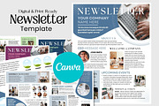Canva Newsletter Template, a Stationery Template by PixelCraft (Thumbnail 1 of 15)