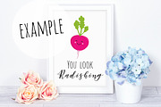 Floral White Frame Mockup Photo, a Print Template by Pixomize (Thumbnail 2 of 2)