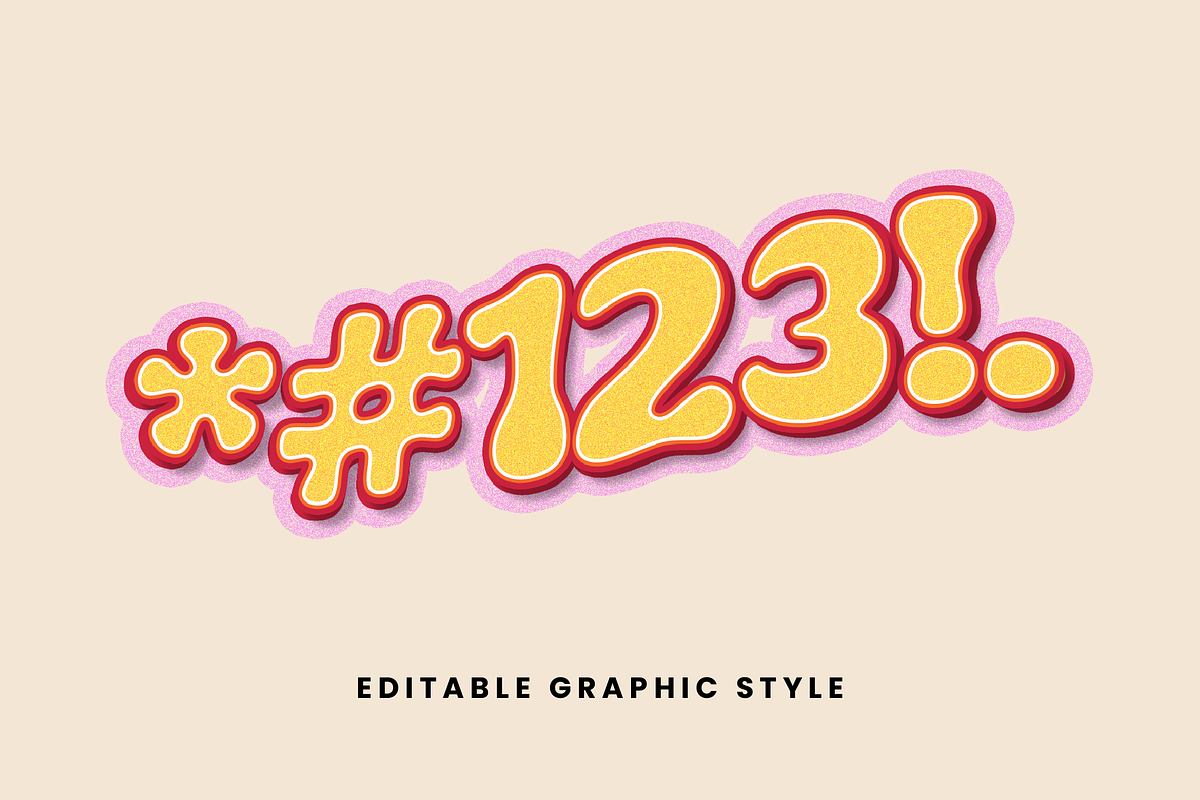 Retro Bubble Text Effect preview 2