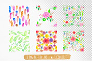Freehand Watercolor Style Objects, an Illustration by alit design (Thumbnail 3 of 5)