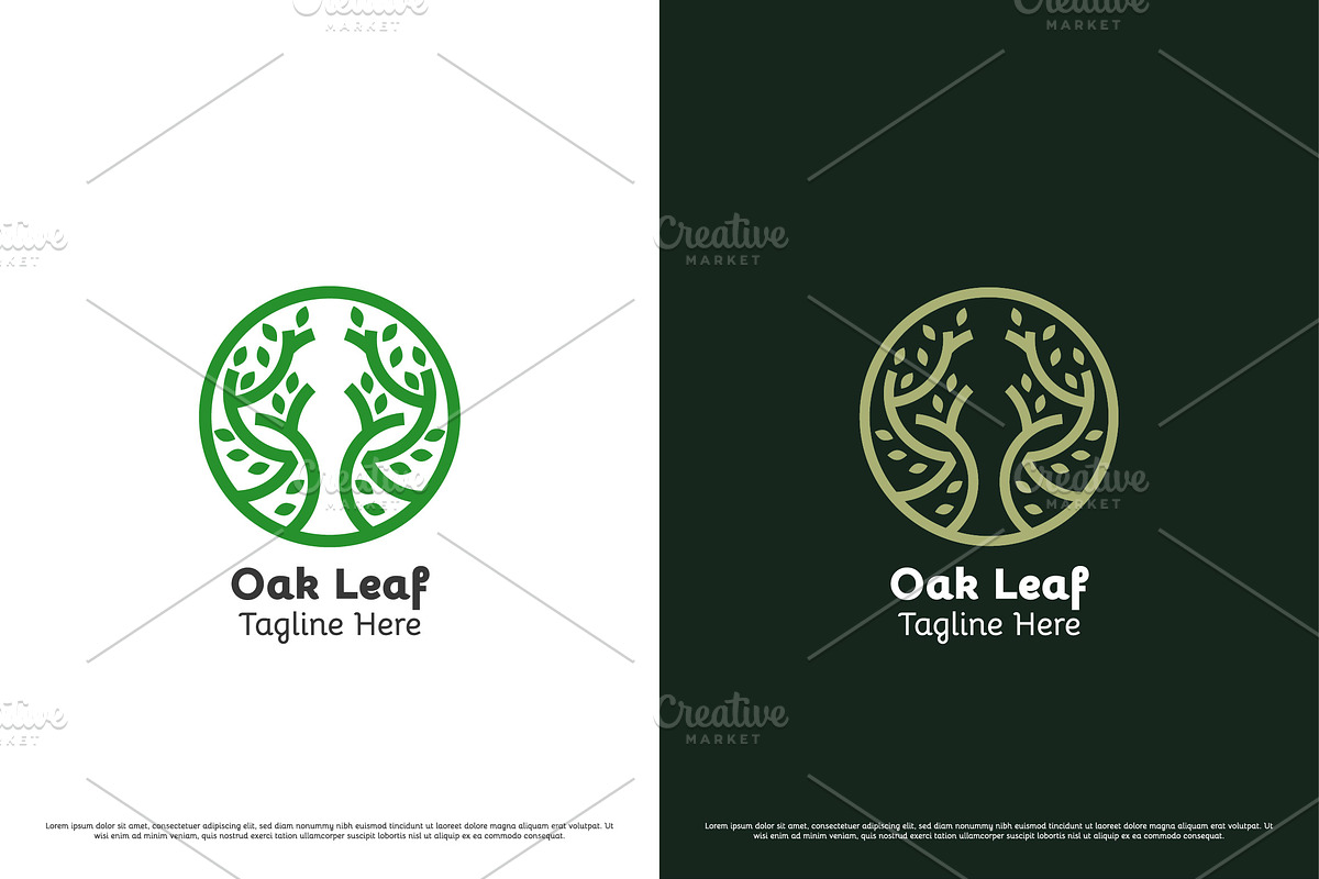 Abstract Oak Leaf Logo Design Icon, a Branding & Logo Template by Morvana Crew
