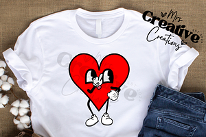Retro Funny Red Hearts Clipart, a Graphic by Mrs. Creative Creations