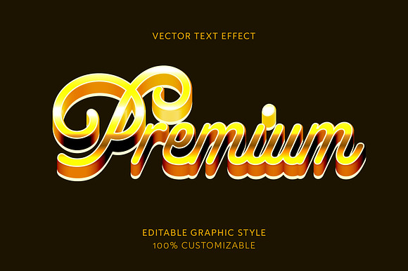 Gold 3D Script Text Effect preview 4