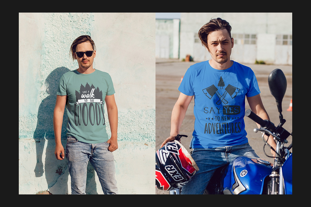 Men's T-Shirt Mock-Up Set, a Shirt Mockup by Freeman Studio (Photo 8 of 14)
