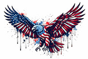 Flying Eagle Watercolor Clipart, an Animal Illustration by VetalStock (Thumbnail 4 of 5)