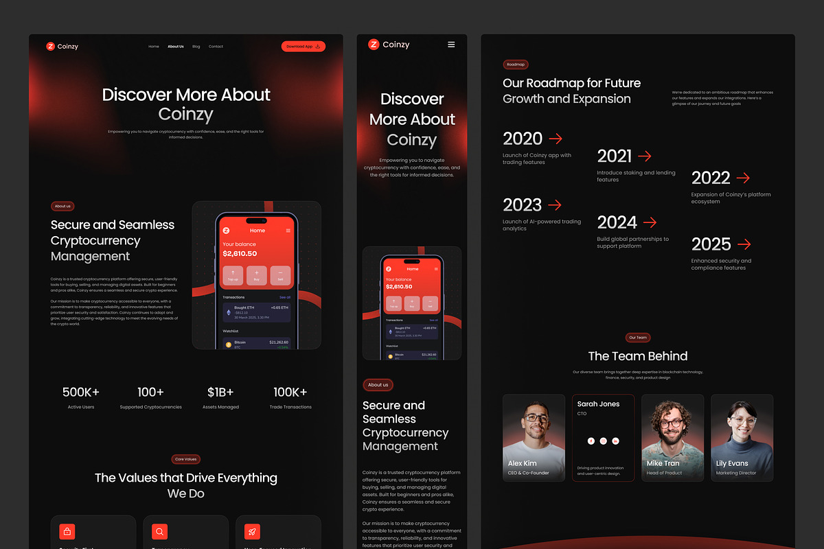 Cryptocurrency Technology Website, an UI Kit Template by peterdraw (Photo 3 of 7)