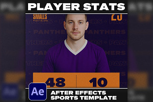 Motion Design Athlete Stats Template