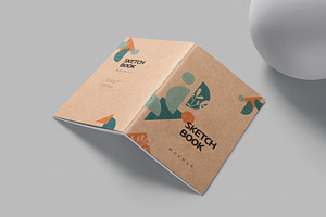 A5 Saddle Stitch Sketchbook Mockups