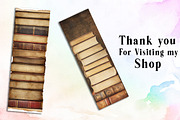 Stacked Books Printable Bookmarks, an Illustration by Watercolor design (Thumbnail 2 of 3)
