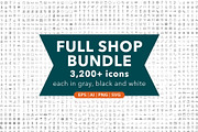 Full shop outline icon bundle, an Outline Icon by Picture Window (Thumbnail 1 of 10)