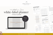 White Label Fitness Planner, a Stationery Template by ammarosedesignsllc (Thumbnail 1 of 10)