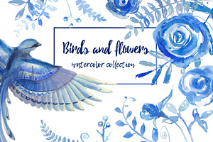 -50%!!! Birds and flowers 