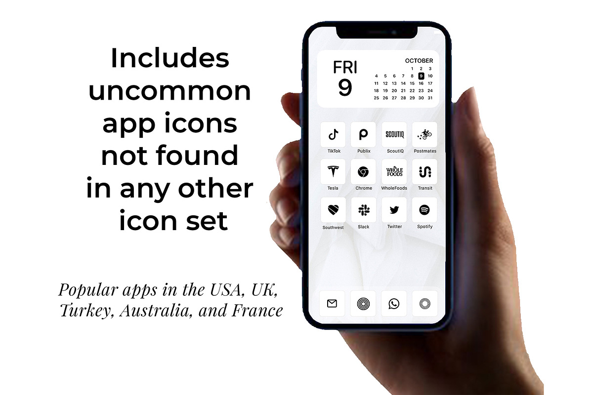 300 White Minimal iOS 14 Icon Pack, an Icon by A Good Design Studio (Photo 2 of 5)