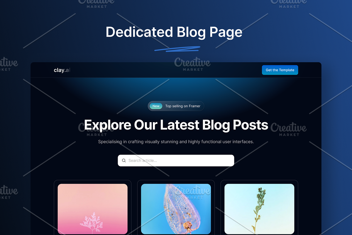 ClayAI - SaaS Framer Template, a Landing Page Template by Pentaclay (Photo 4 of 4)