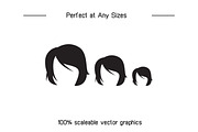Wig and Hair Icons Set, a Solid Icon by Designfour (Thumbnail 7 of 7)