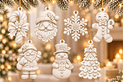 Santa Snowman Tree Ornament 3D STL, a Scene 3D Model by Layerology (Thumbnail 1 of 4)