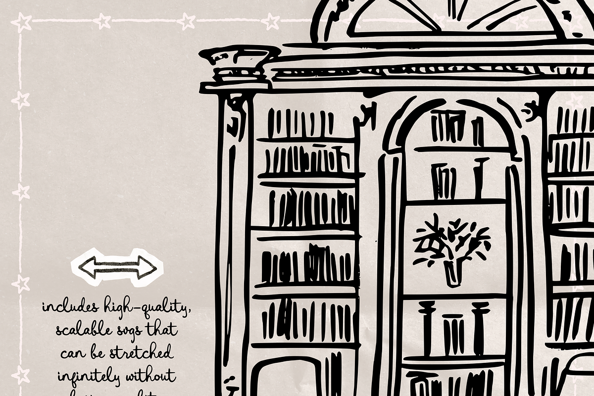 Vintage Library Clipart, Books, an Object Illustration by The October Creative (Photo 3 of 6)