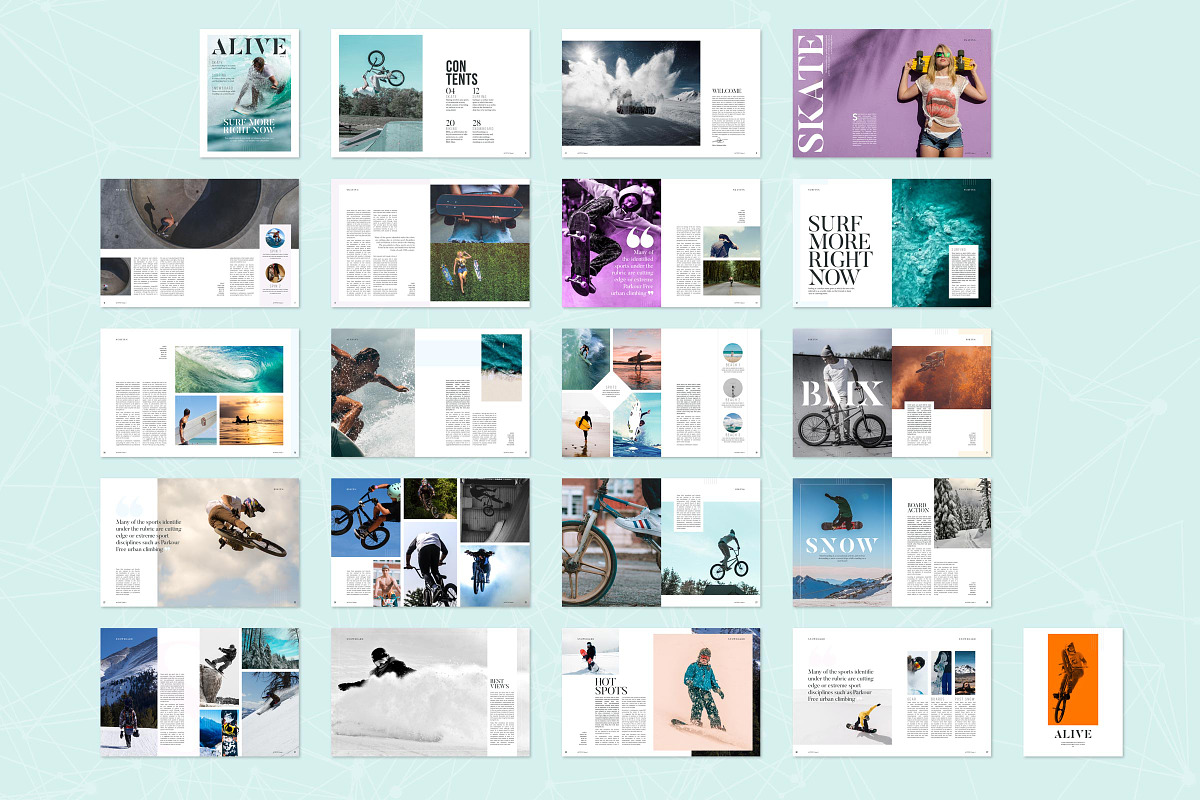 ALIVE Sports Magazine Template, a Magazine Template by Wolfgang Design (Photo 6 of 11)