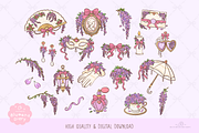 Wisteria Masquerade Clipart, a Person Illustration by Blumensdiary (Thumbnail 2 of 6)