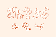 Western Cowboy Line Art Icon Pack, an Outline Icon by Pink Tiger Creative (Thumbnail 2 of 5)