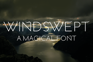 Windswept. Stunning Sans Serif Font