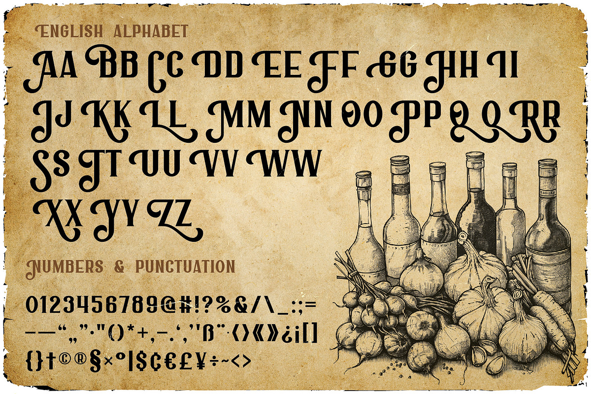 Old Tavern Vintage Label Font, a Serif Font by JumboDesign (Photo 2 of 6)