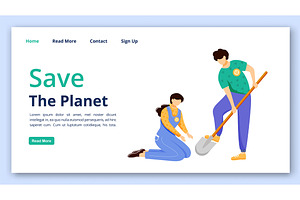 Save Planet Landing Page Template