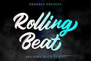Rolling Beat, a Script Font by Letterara