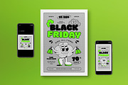 Neon Pop Art Black Friday Flyer Set, a Flyer Template by graphicook (Thumbnail 1 of 3)