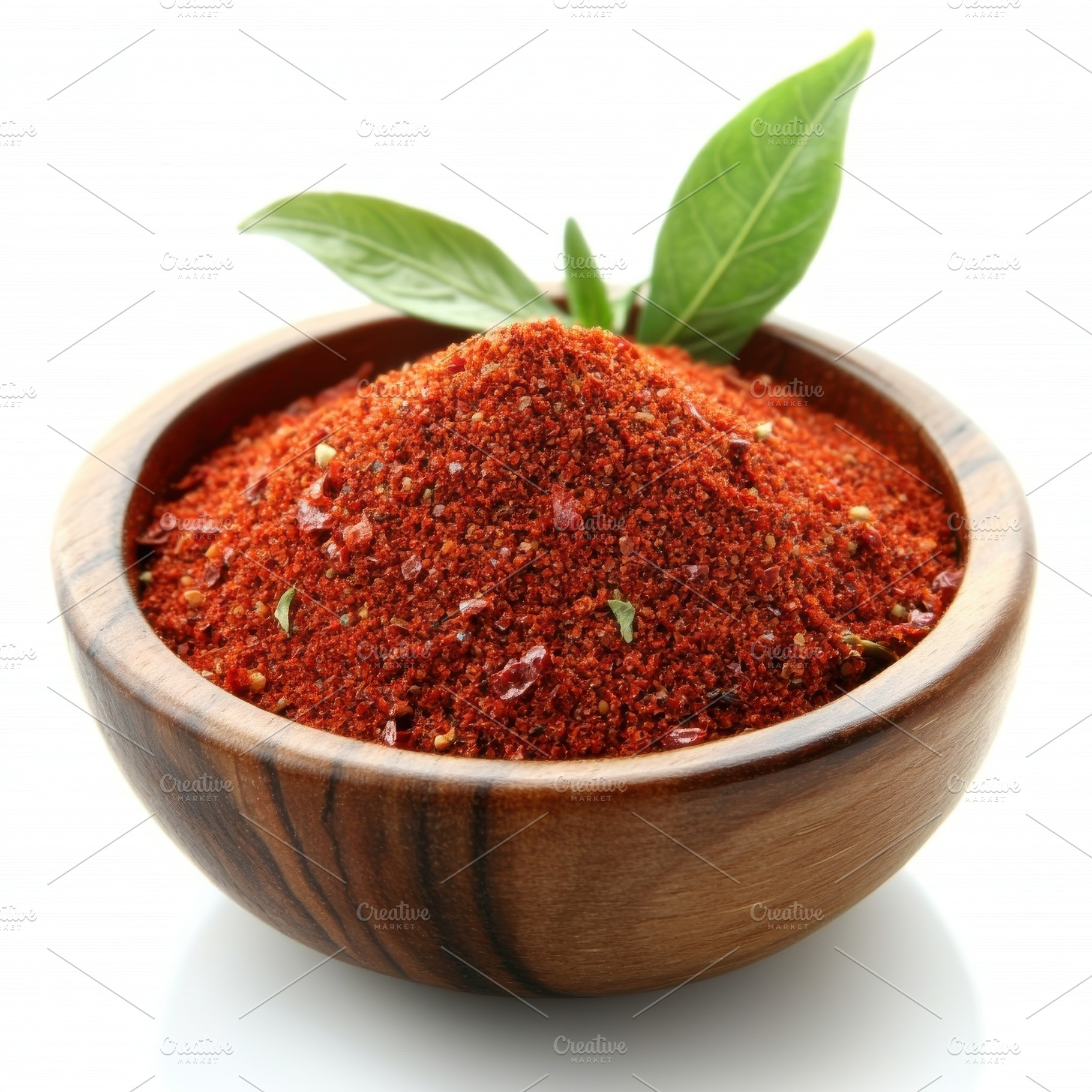 Chili Powder in wooden bowl with red, a Food & Drink Photo by Pixeness Studio