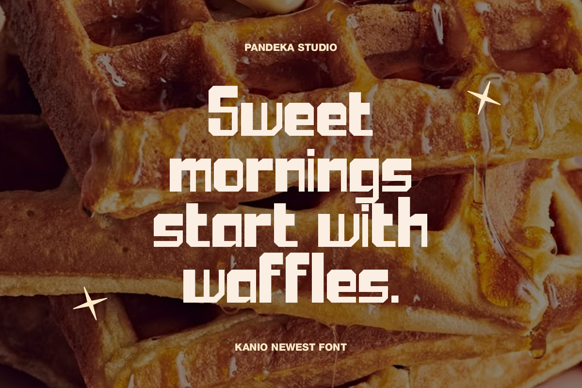 Kanio - Retro Food Font, a Sans Serif Font by Pandeka Studio (Photo 3 of 9)