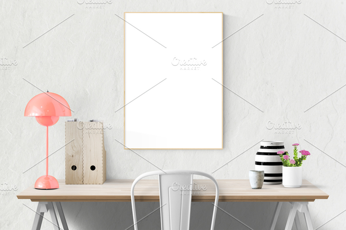 poster frame mockup A2 / 50x70cm, a Print Template by PinkJellyfish (Photo 7 of 9)
