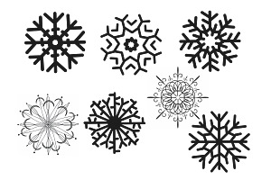 Snowflakes Set 2 Procreate Brush