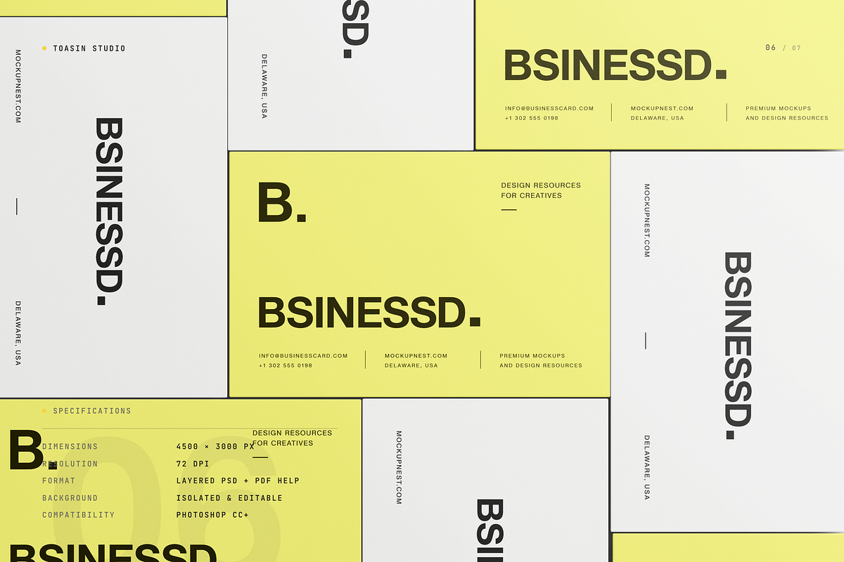 85x55 Business Card Mockup, an Advertising Mockup by Toasin Studio (Photo 6 of 7)