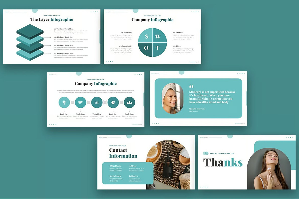 Shelouv - Beauty Skincare Powerpoint, a Presentation Template by Fit-tee (Photo 2 of 6)