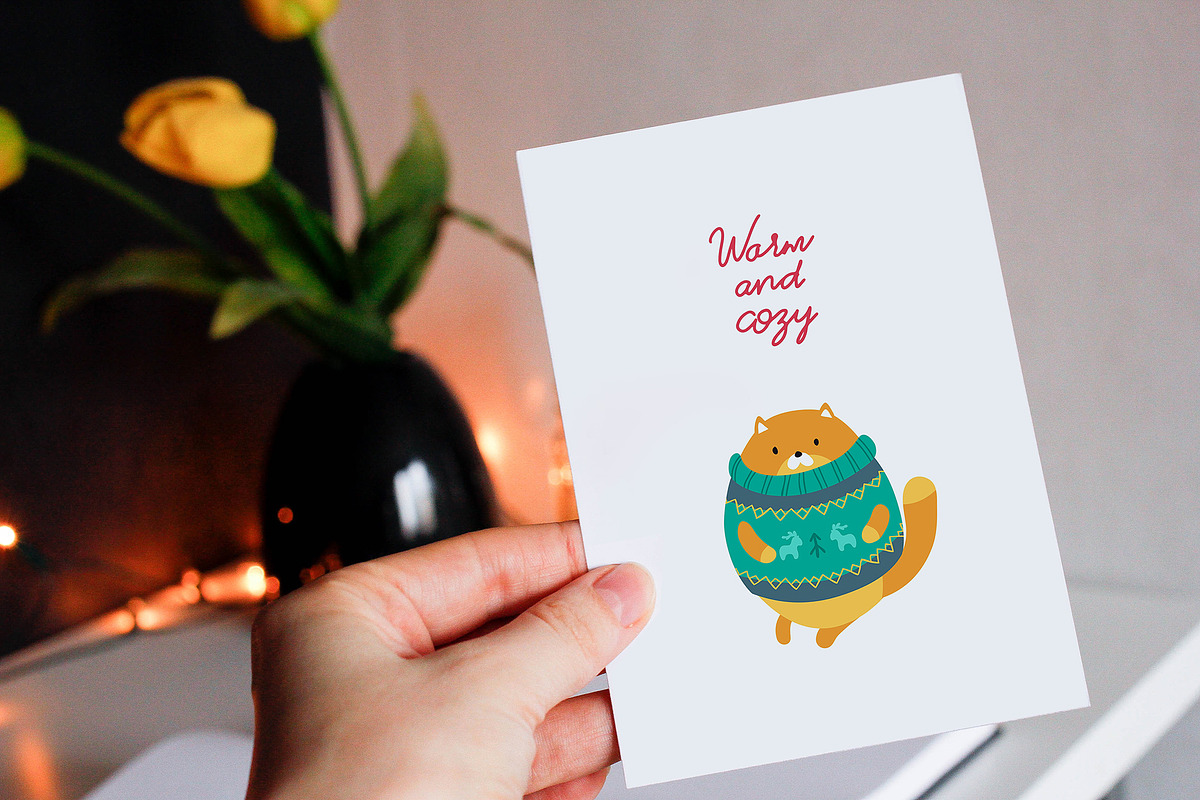 Cute fat cats. Christmas collection., a Decorative Illustration by Svitlana Kharchuk (Photo 14 of 15)