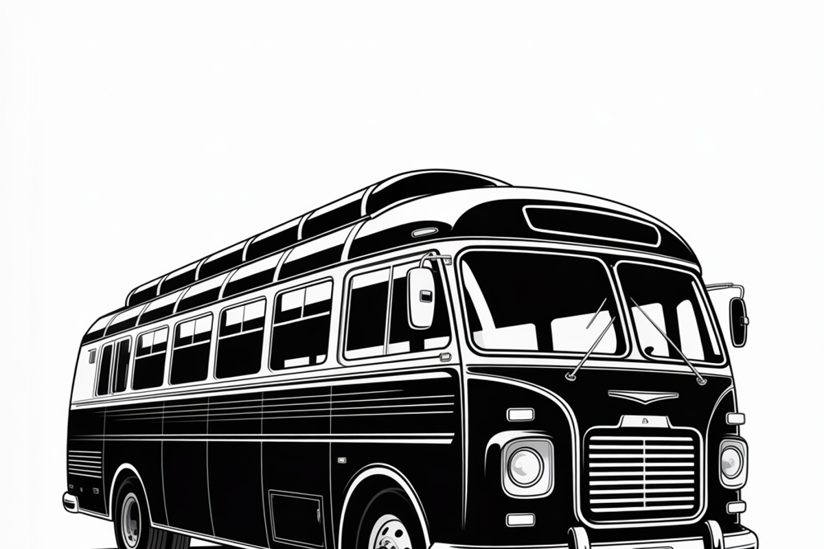 City bus silhouette flat desin, an Illustration by Amazin_art (Photo 6 of 7)
