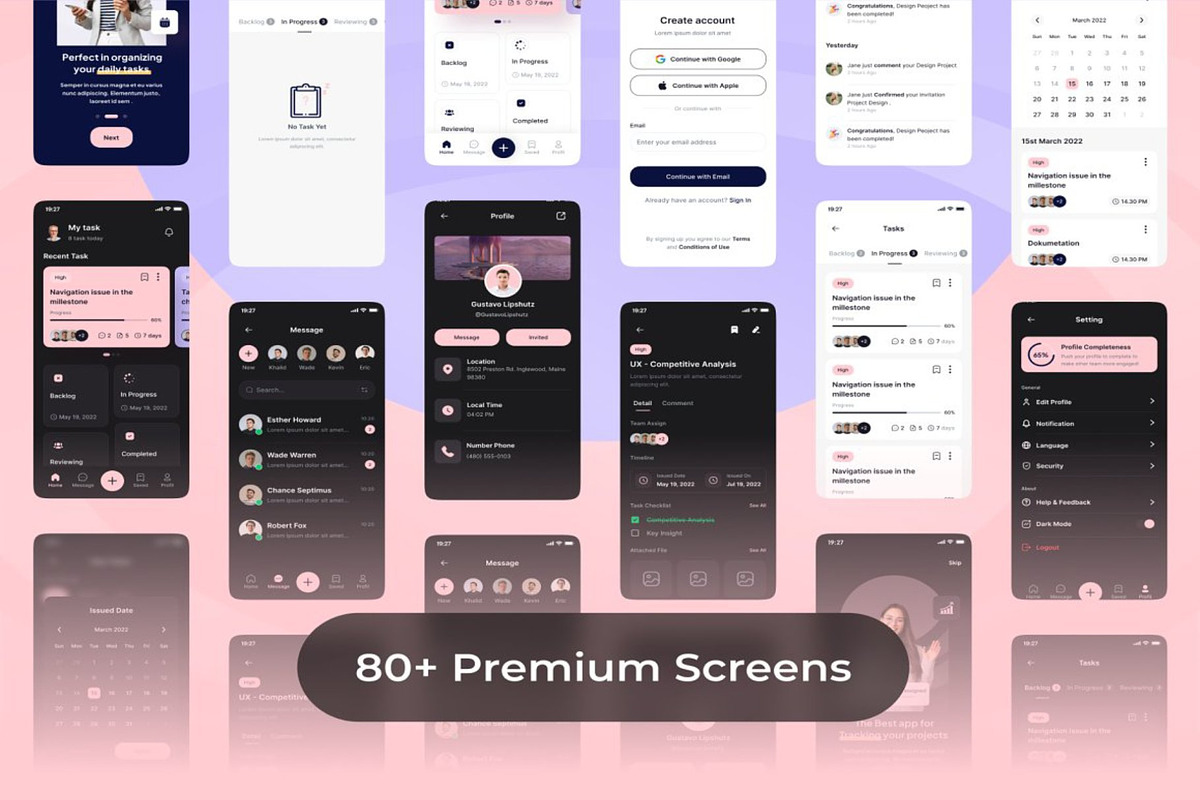 TASKOW - Task Manager App UI Kit, an UI Kit Template by Lumina_ui_ux202 (Photo 8 of 8)