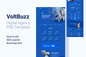 Voltbuzz Digital Agency PSD Template